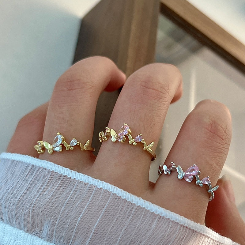 Butterfly Zircon Ring