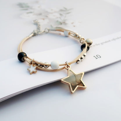 Star and Moon Pearl Bracelets