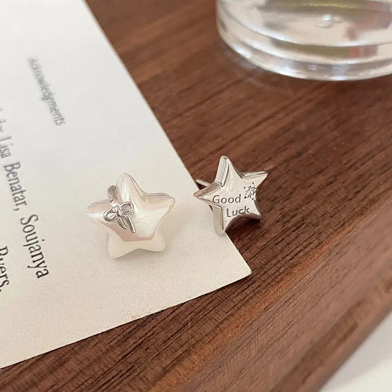 Shell Star Stud Earrings