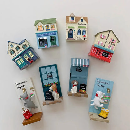 House and Dog Fridge Magnet