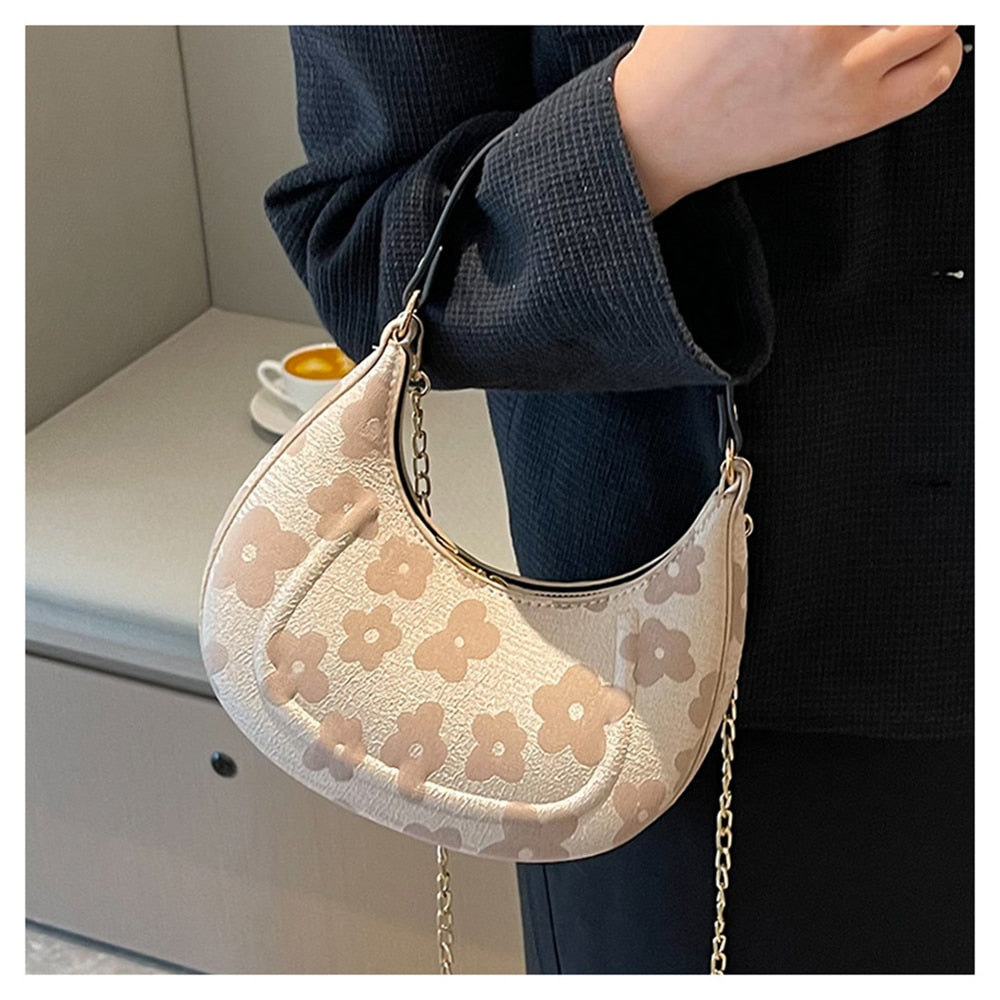 Crescent Daisy Shoulder Bag