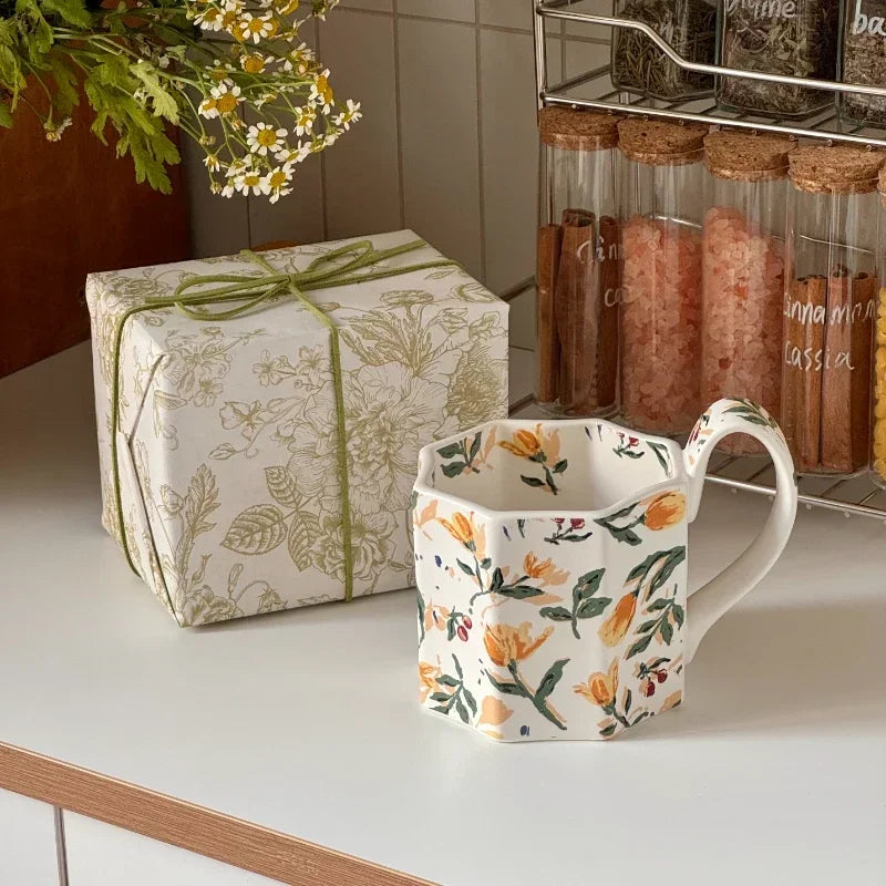 Flower Ceramic Mugs