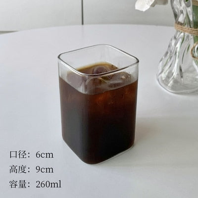 Long Square Glass Cups
