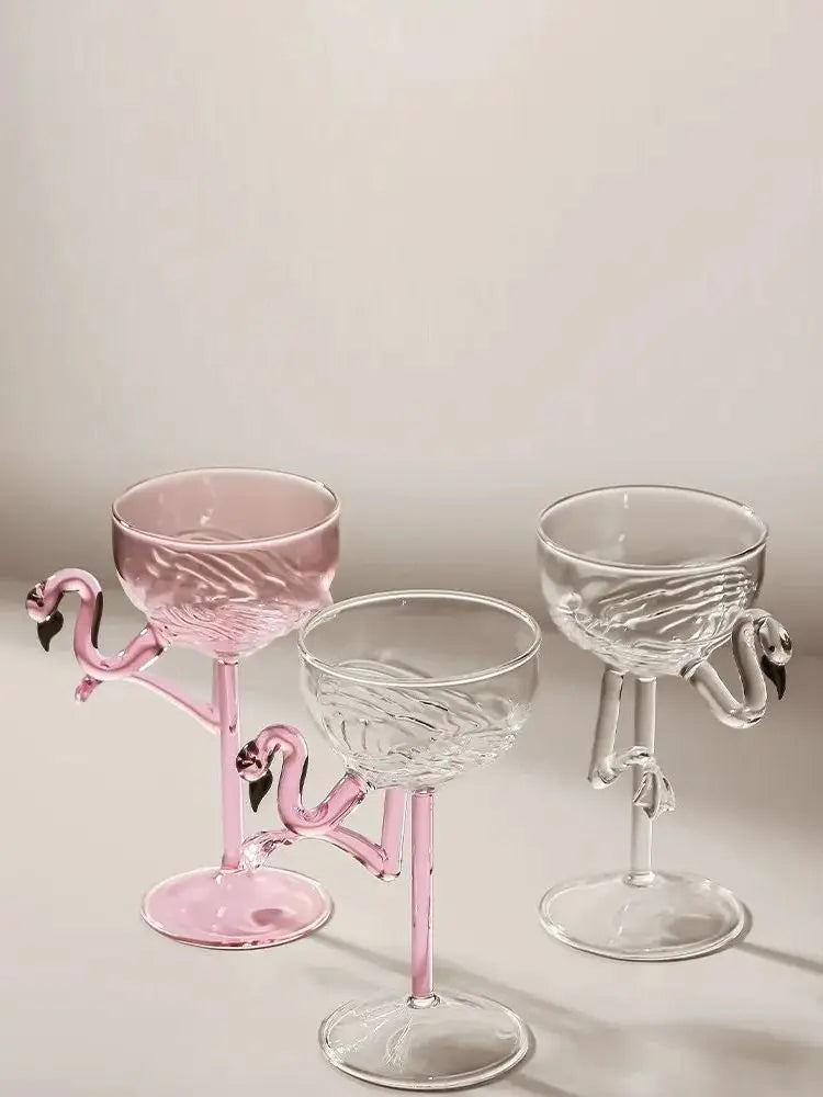 Pink Flamingo Cocktail Glasses