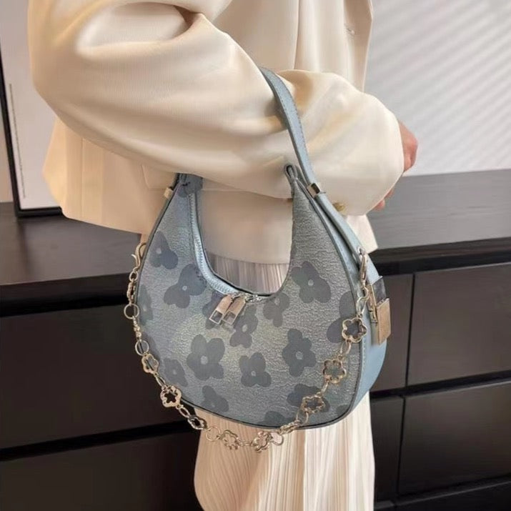 Crescent Daisy Shoulder Bag