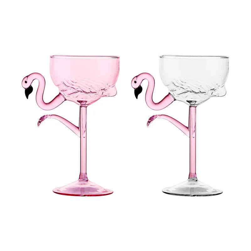 Pink Flamingo Cocktail Glasses