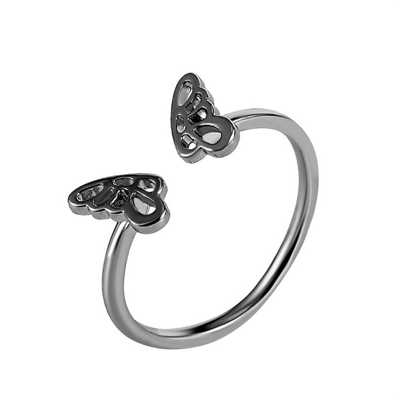 Crystal Butterfly Rings