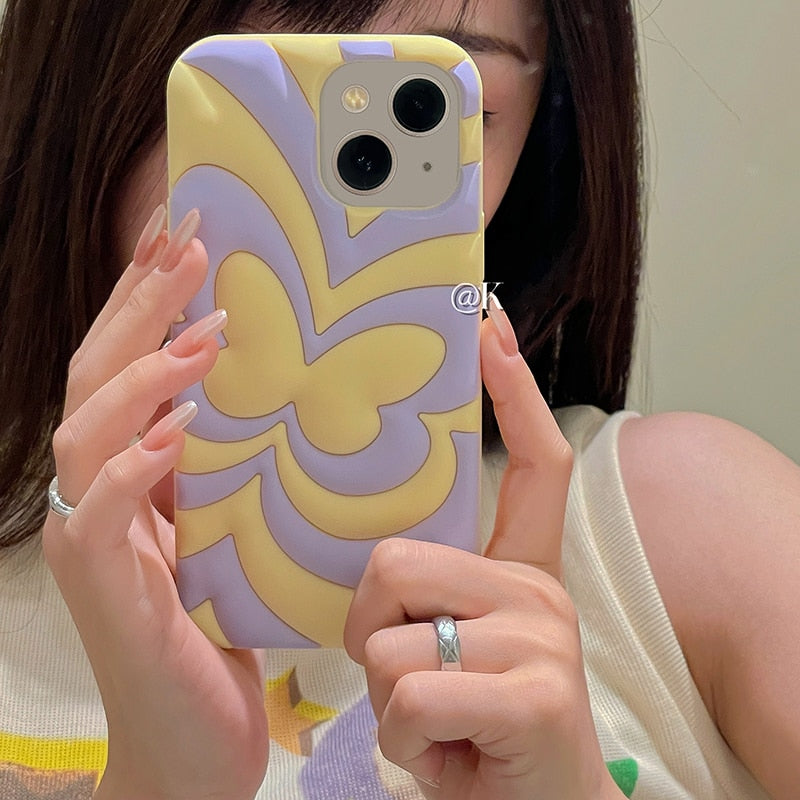 Gradient 3D Butterfly Phone Case