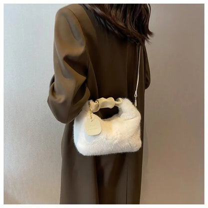 Half Moon Fur Handbag