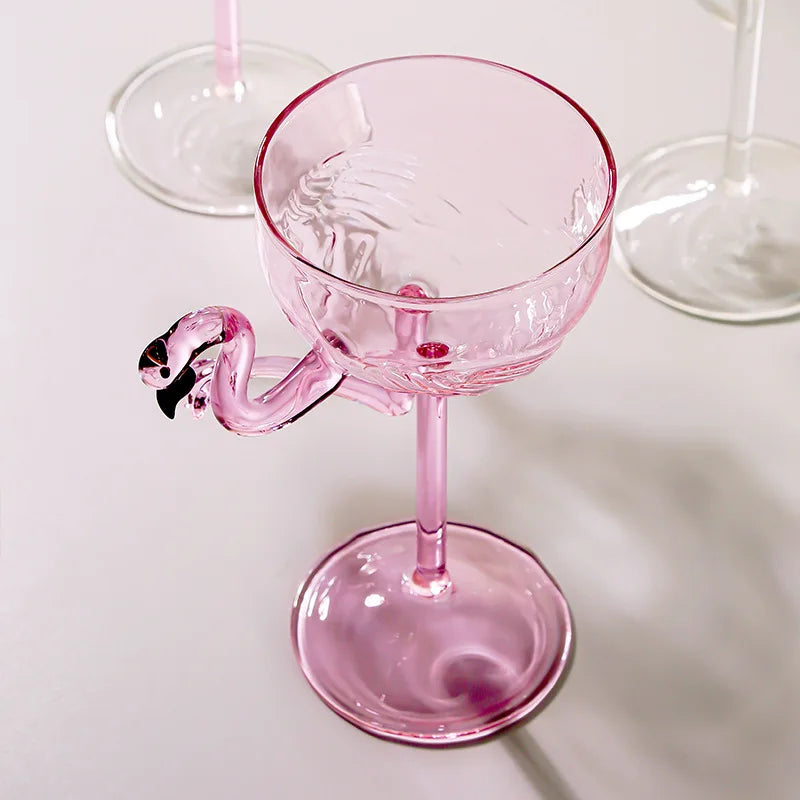 Pink Flamingo Cocktail Glasses