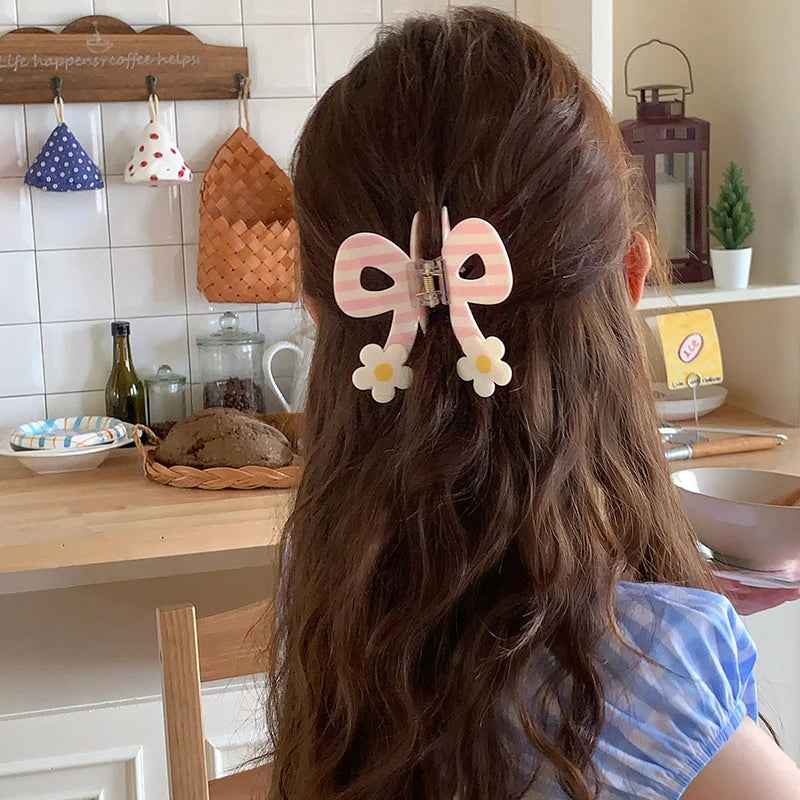 Butterfly Flower Hair Claw Clip