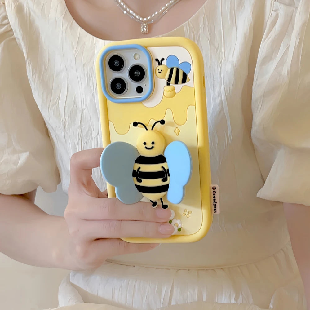 Busy Bee with Fold Wing iPhone Case