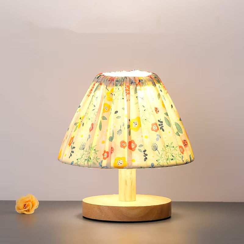 Floral  Wood Lamp