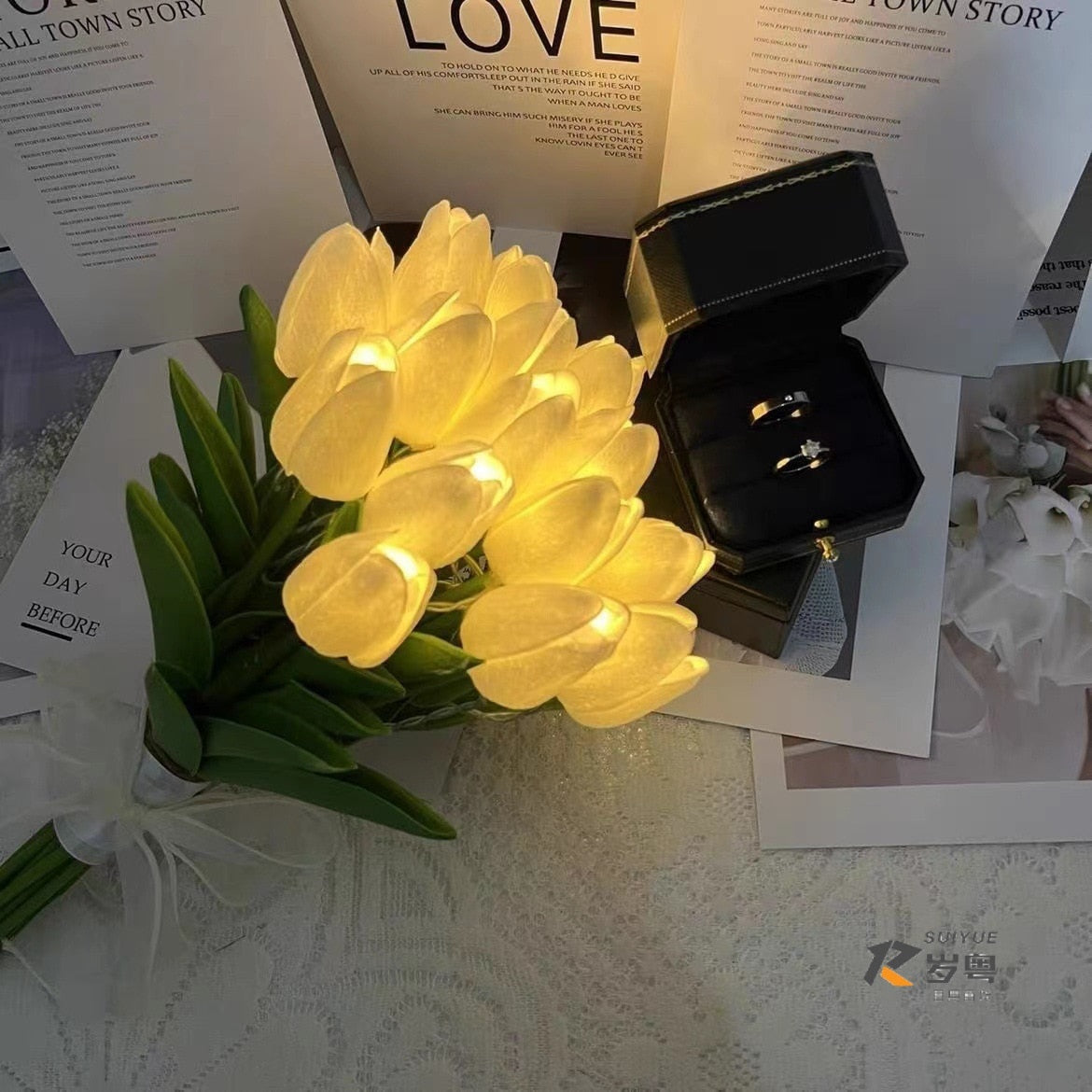 LED Tulips Flower Bouquet Lamp