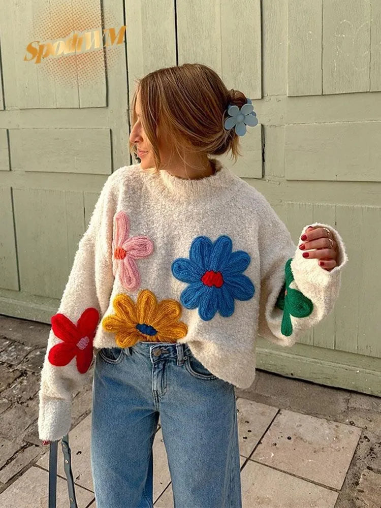 Flower Embroidery Sweater