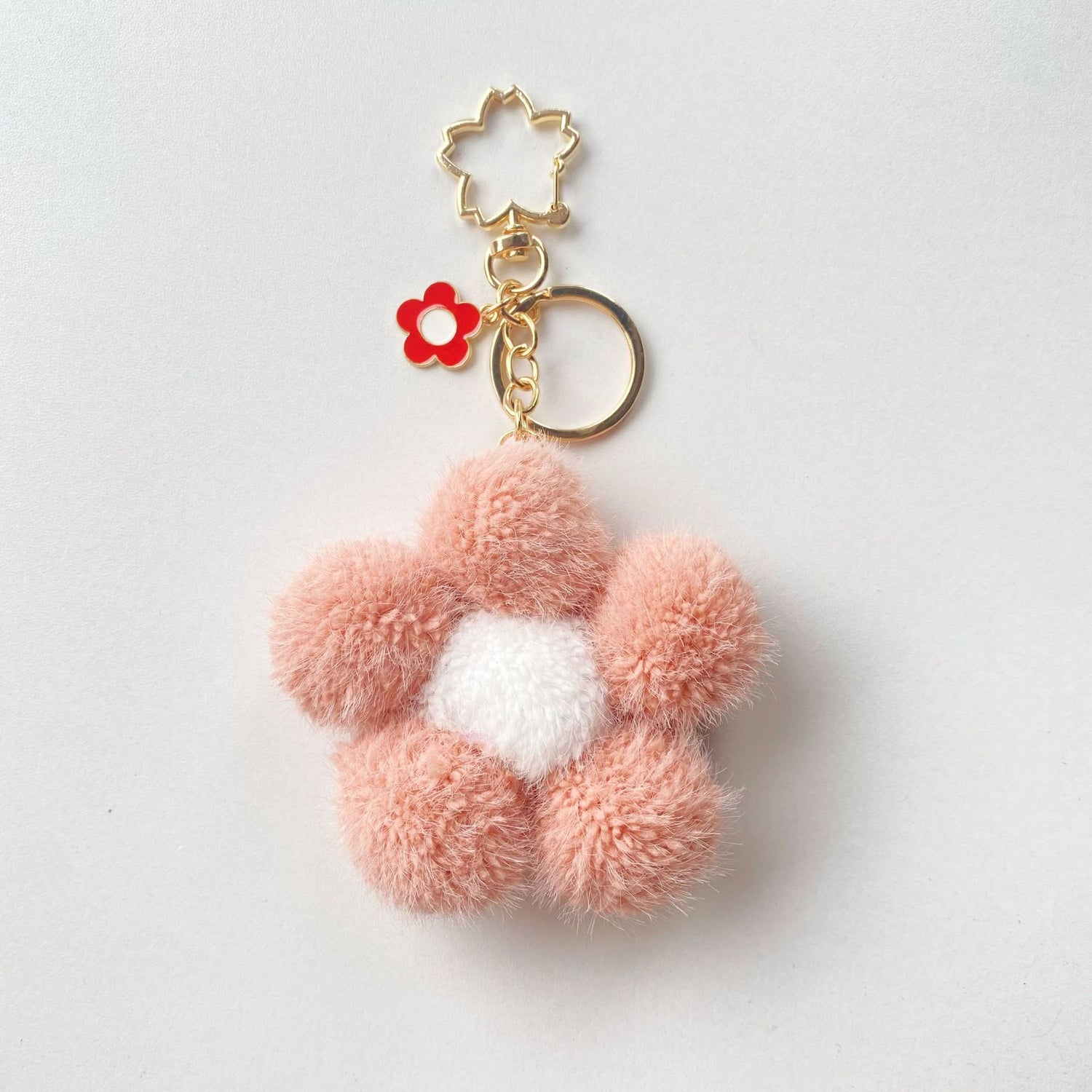 Flower Plush Keychain