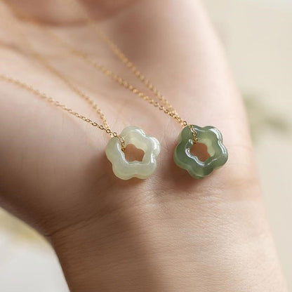 Plum Blossom Jade Necklace