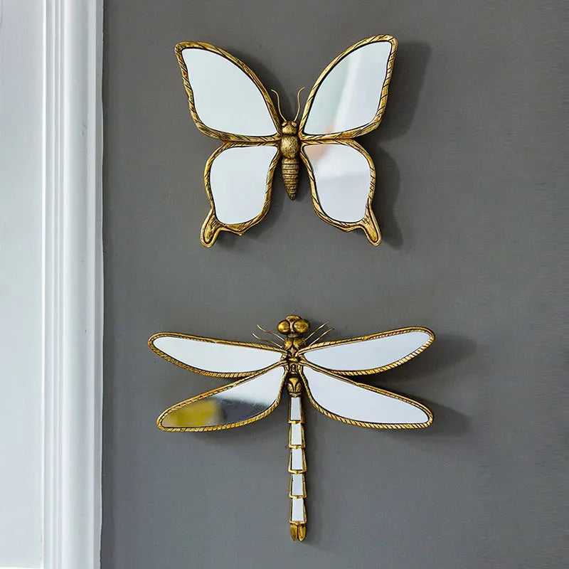 Retro Butterfly &amp; Dragonfly Wall Mirror