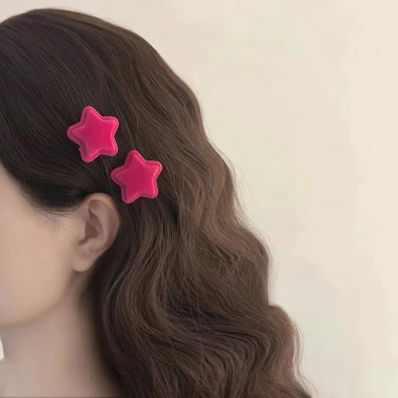 Pink Plush Hairpins