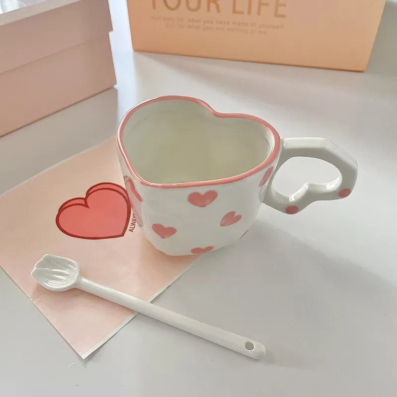 Ceramic Heart Shaped Mug