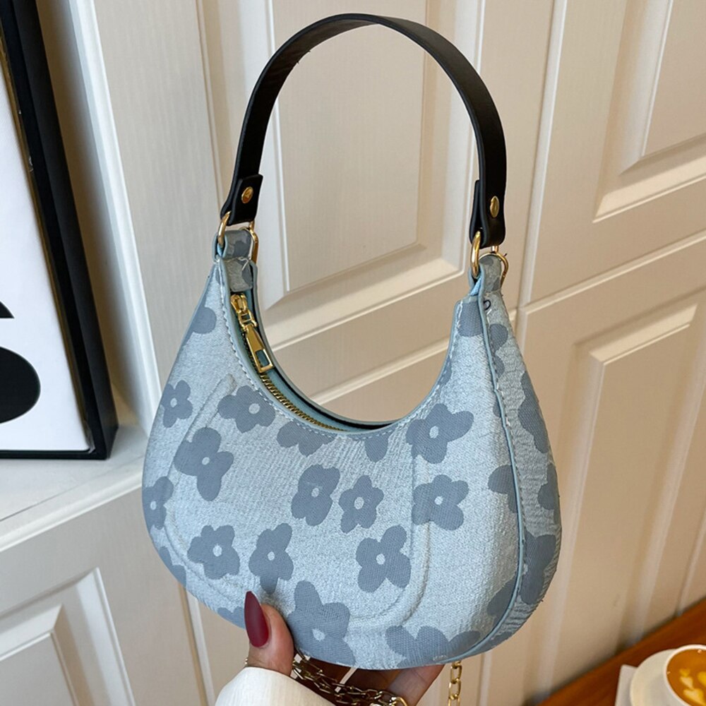 Crescent Daisy Shoulder Bag