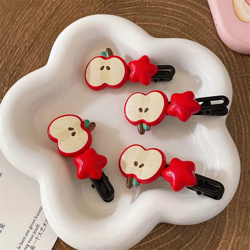 Apple Star Hairpins