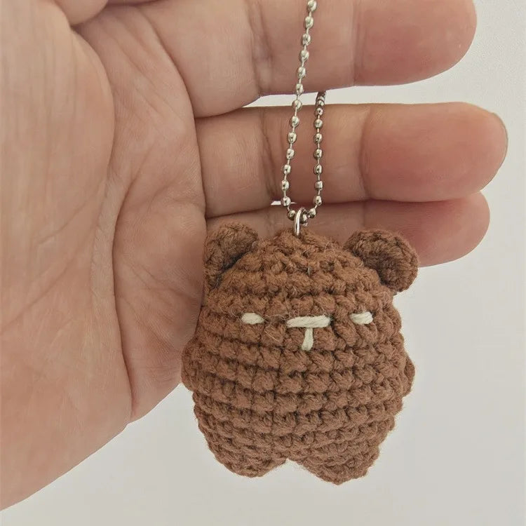 Handmade Bear Knitted Keychain