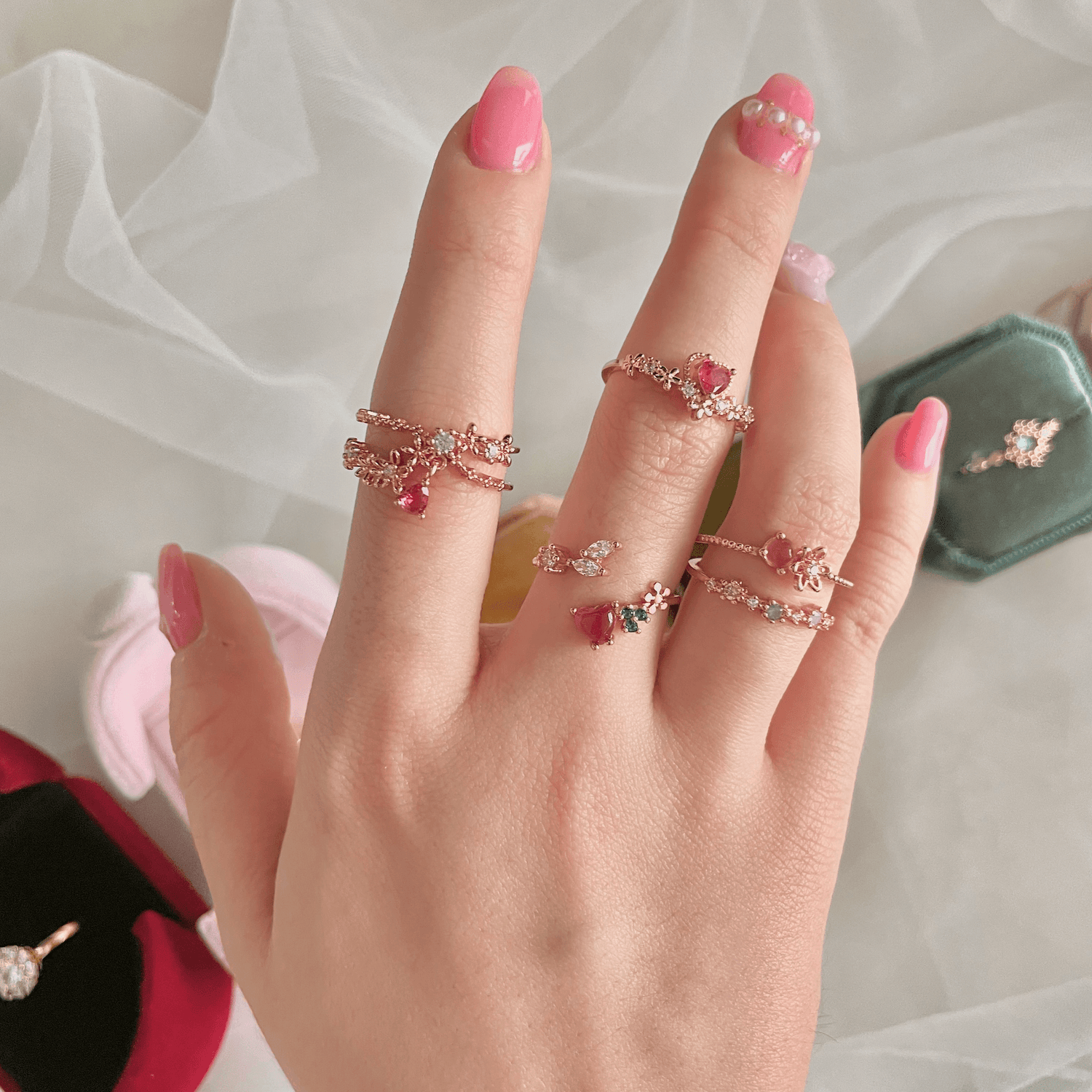 Floral Ring Set