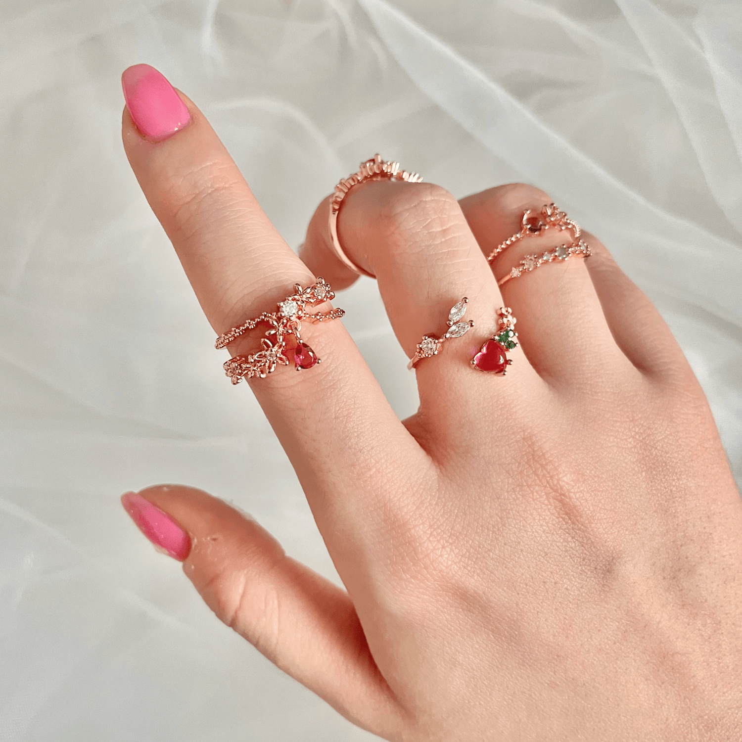 Floral Ring Set