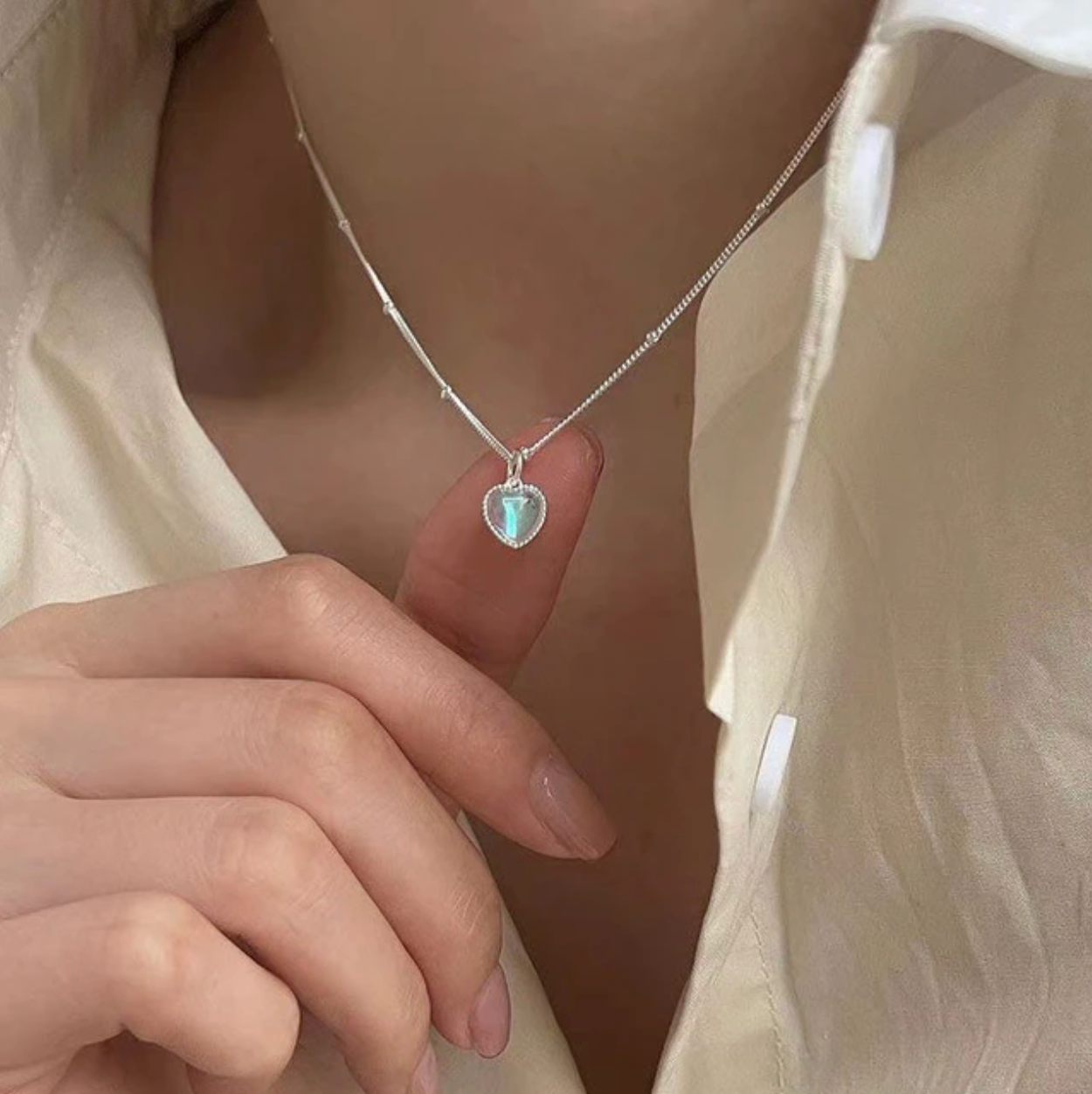 Heart Moon Necklace