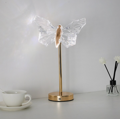 LED Butterfly Crystal Lamp