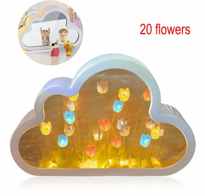 DIY Cloud Tulip Mirror Lamp