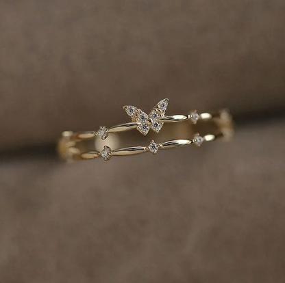 Dainty Butterfly Rings