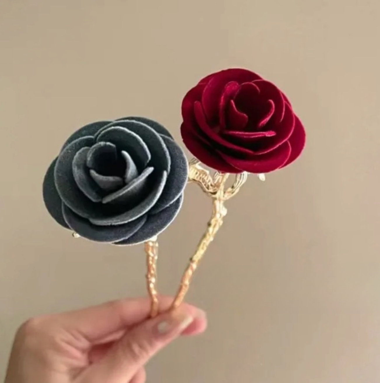 Velvet Rose Hairpin