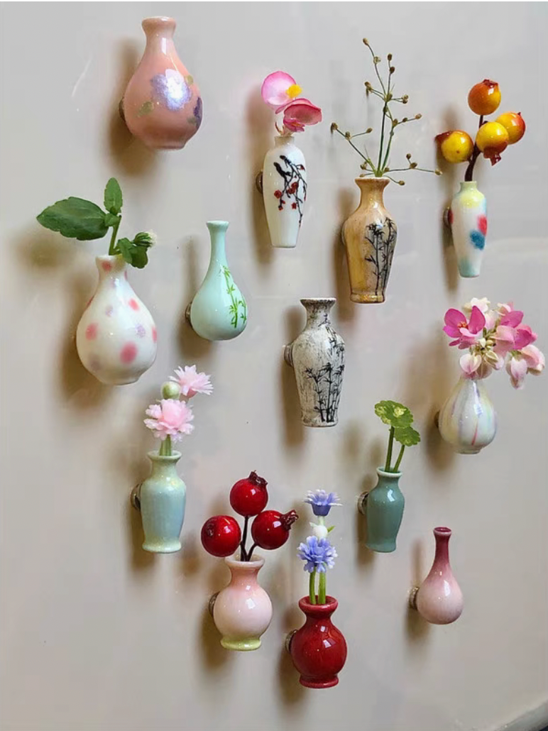 Mini Vase Fridge Magnits