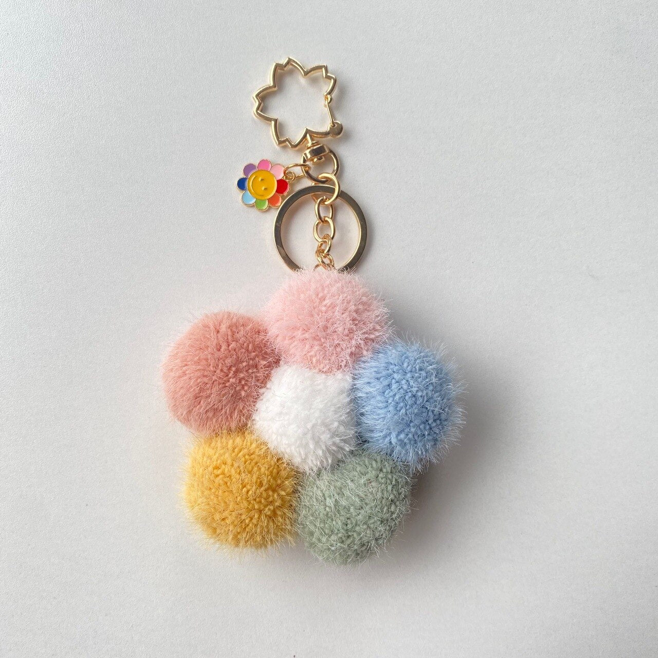 Flower Plush Keychain