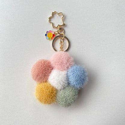 Flower Plush Keychain