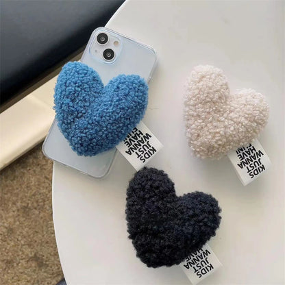 Fuzzy Fur Heart Pop-Socket