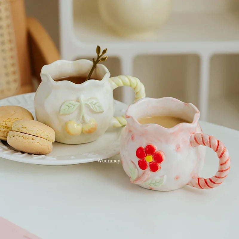 Hand-Painted Garden Ceramic Mug