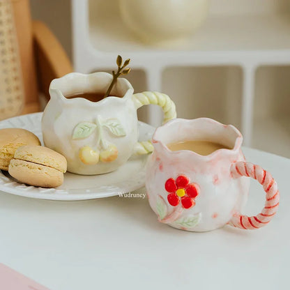 Hand-Painted Garden Ceramic Mug