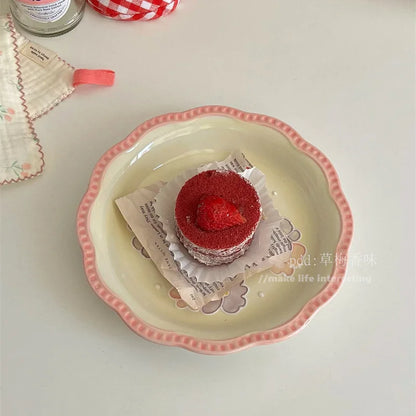 Hand-Painted Ceramic Tulip Plate