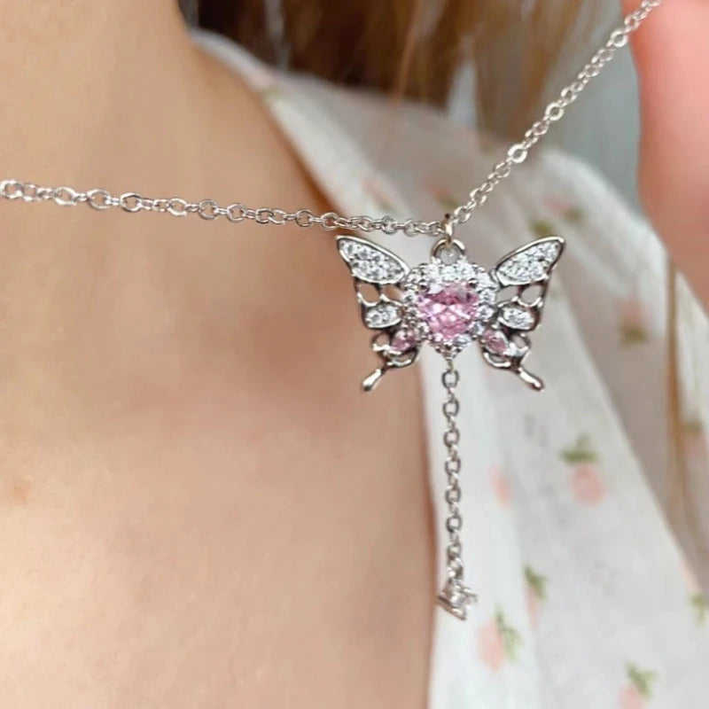 Crystal Butterfly Necklace