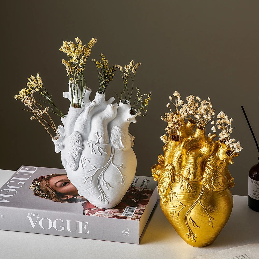 Anatomy Heart Shaped Vase