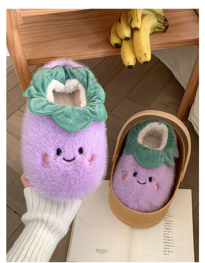 Tomato &amp; Eggplant Slippers