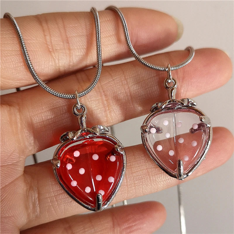 Acrylic Strawberry Necklace