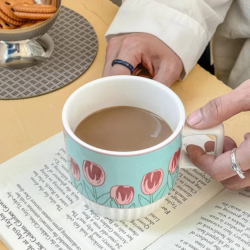 Tulip Flower Ceramic Mug