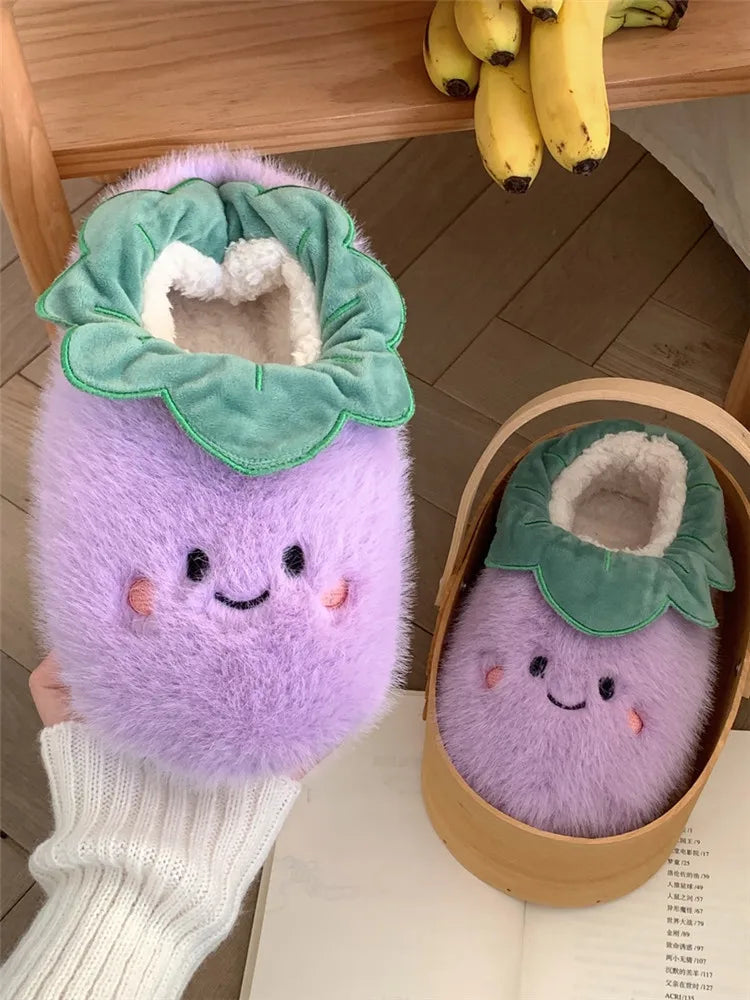 Tomato &amp; Eggplant Slippers