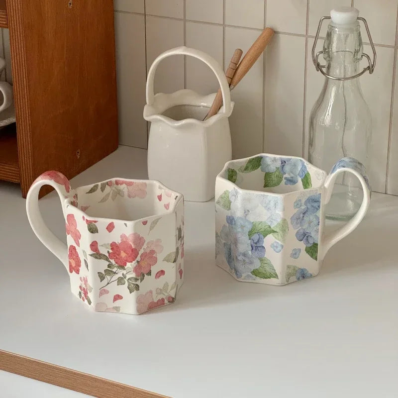 Flower Ceramic Mugs