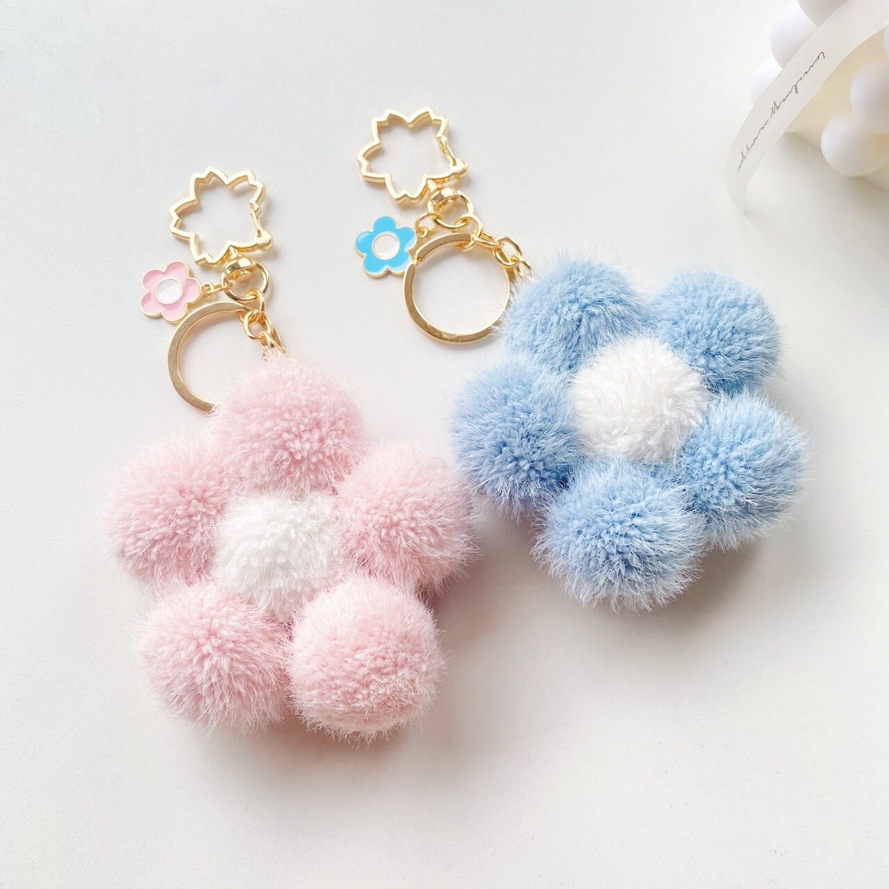 Flower Plush Keychain