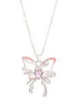 Y2K Liquid Pink Butterfly Necklace